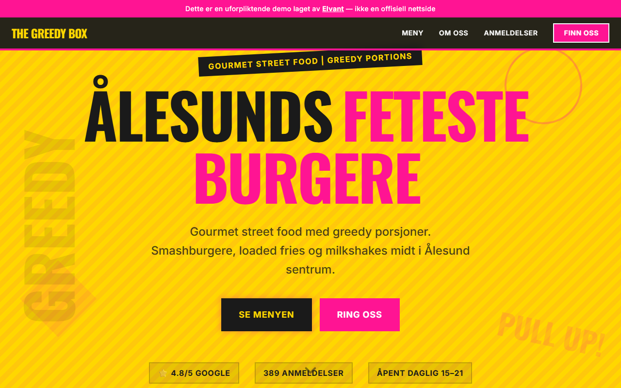 The Greedy Box nettside